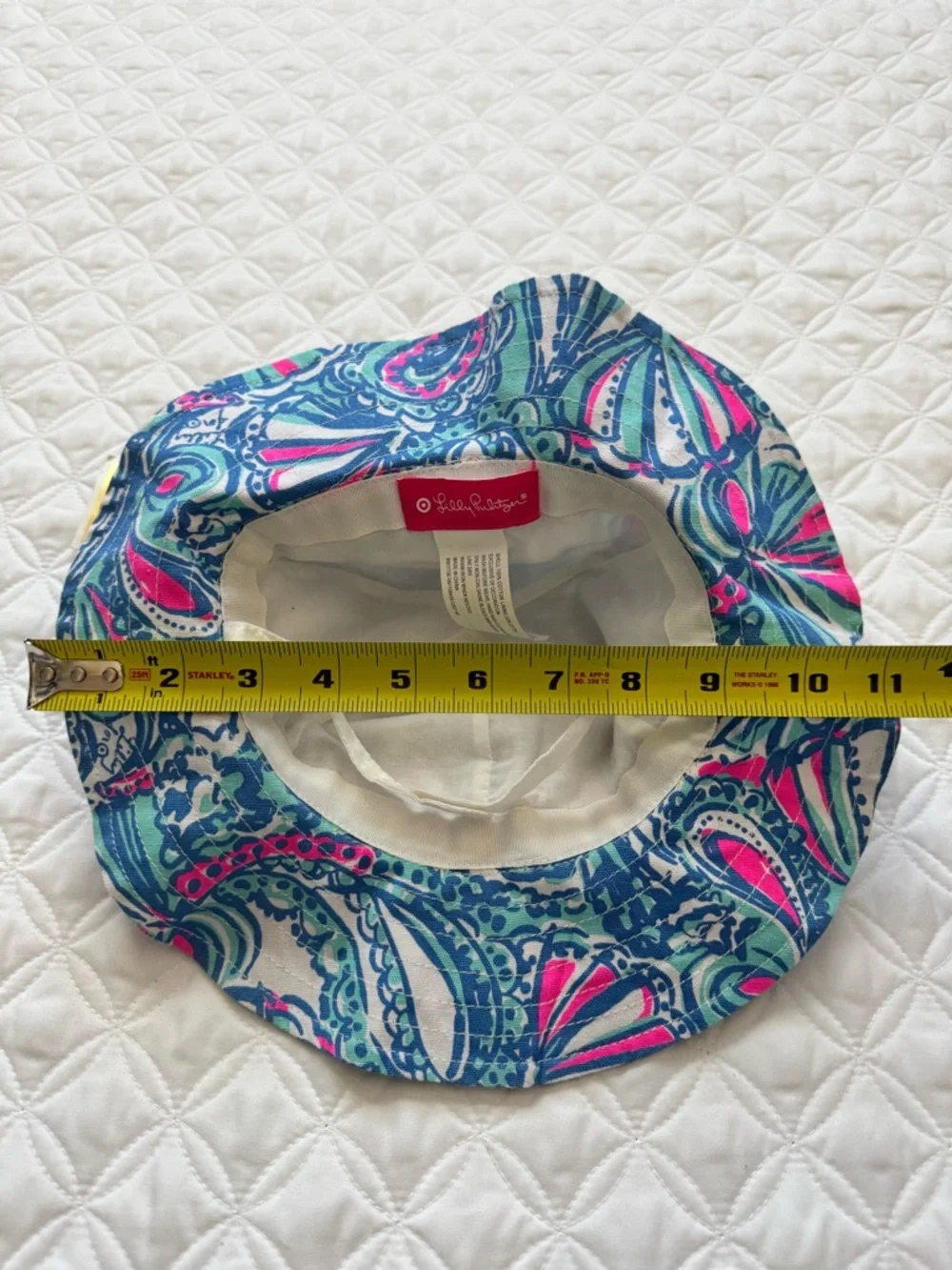 NWT Lilly Pulitzer for Target My Fans Pink Blue Aqua Sun Bucket Hat 12-24M